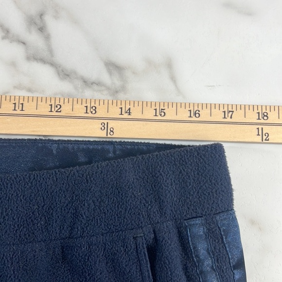 Nike Pants Womens Large Blue Fleece Track Front Zip Vintage‎ Y2K Satin Stripe - Picture 8 of 14